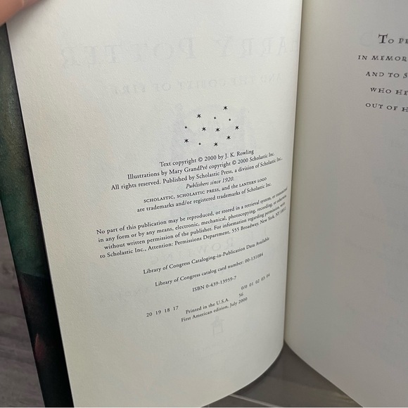 Harry Potter and the Goblet of Fire by J.K Rowling First 1st Edition HC DJ (TS) - Picture 6 of 9